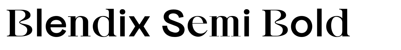 Blendix Semi Bold